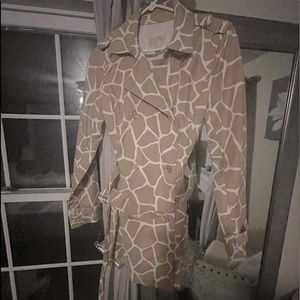 MK giraffe pattern French coat